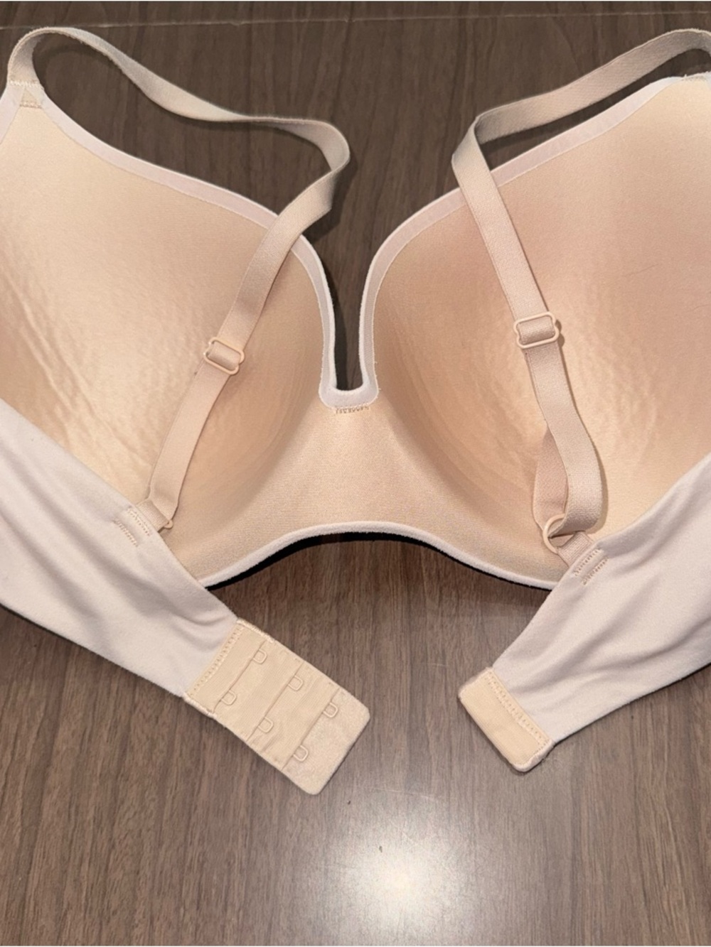 Auden‎ Embedded Wire Demi Bra Cream Nude Size 36D Lined Lightly Padded T Shirt - Picture 4 of 5